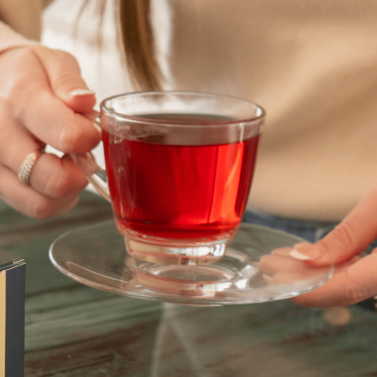 Clear Cup & Saucer | Tavalon Tea Australia