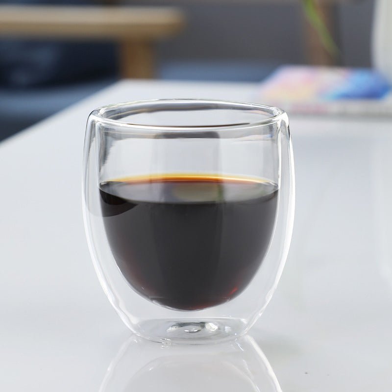 Medium-sized Sleek Double Wall Glass Cup | Tavalon Tea Australia