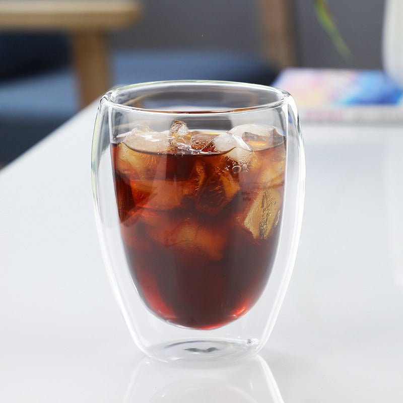 Medium-sized Sleek Double Wall Glass Cup | Tavalon Tea Australia