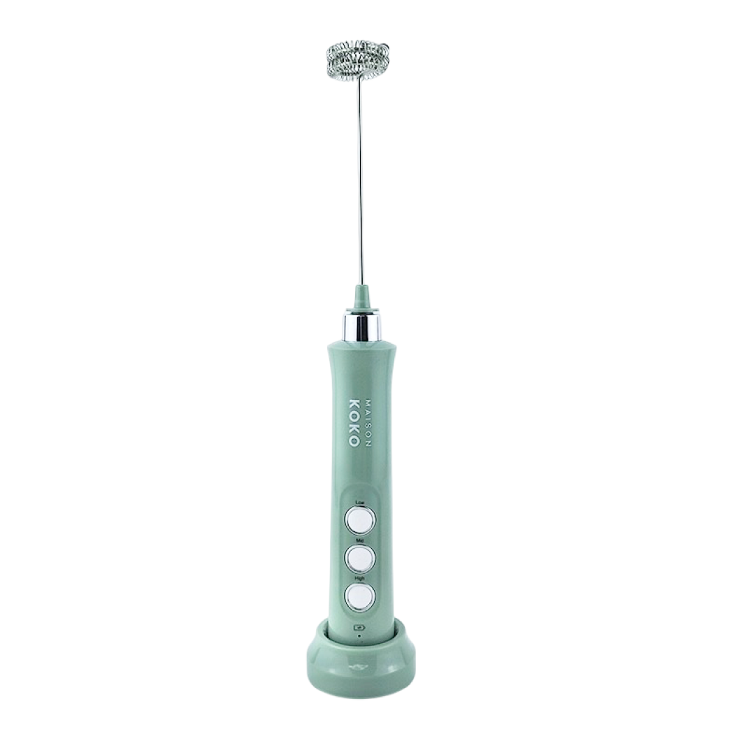Electric Milk Frother Stick with Charging Stand
