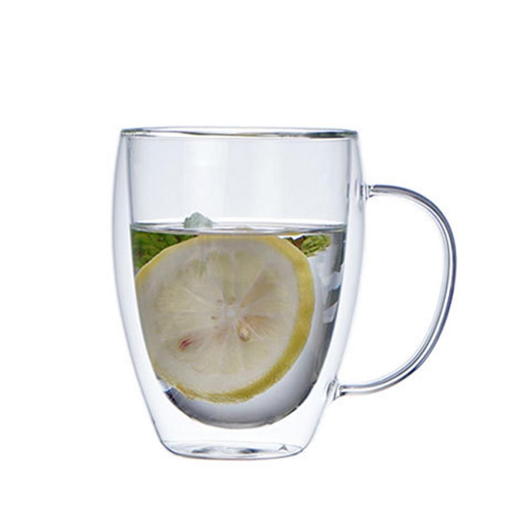 Small Sleek Double Wall Glass Cup with Handle | Tavalon Tea Australia 