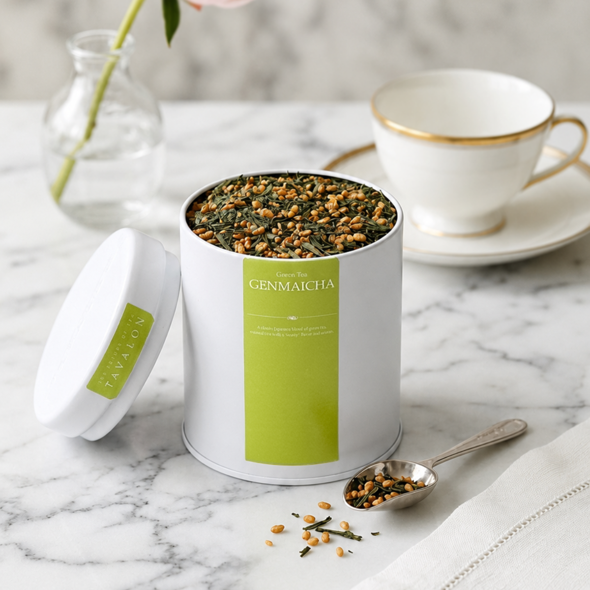 Genmaicha Green Large Tin | Tavalon Tea Australia