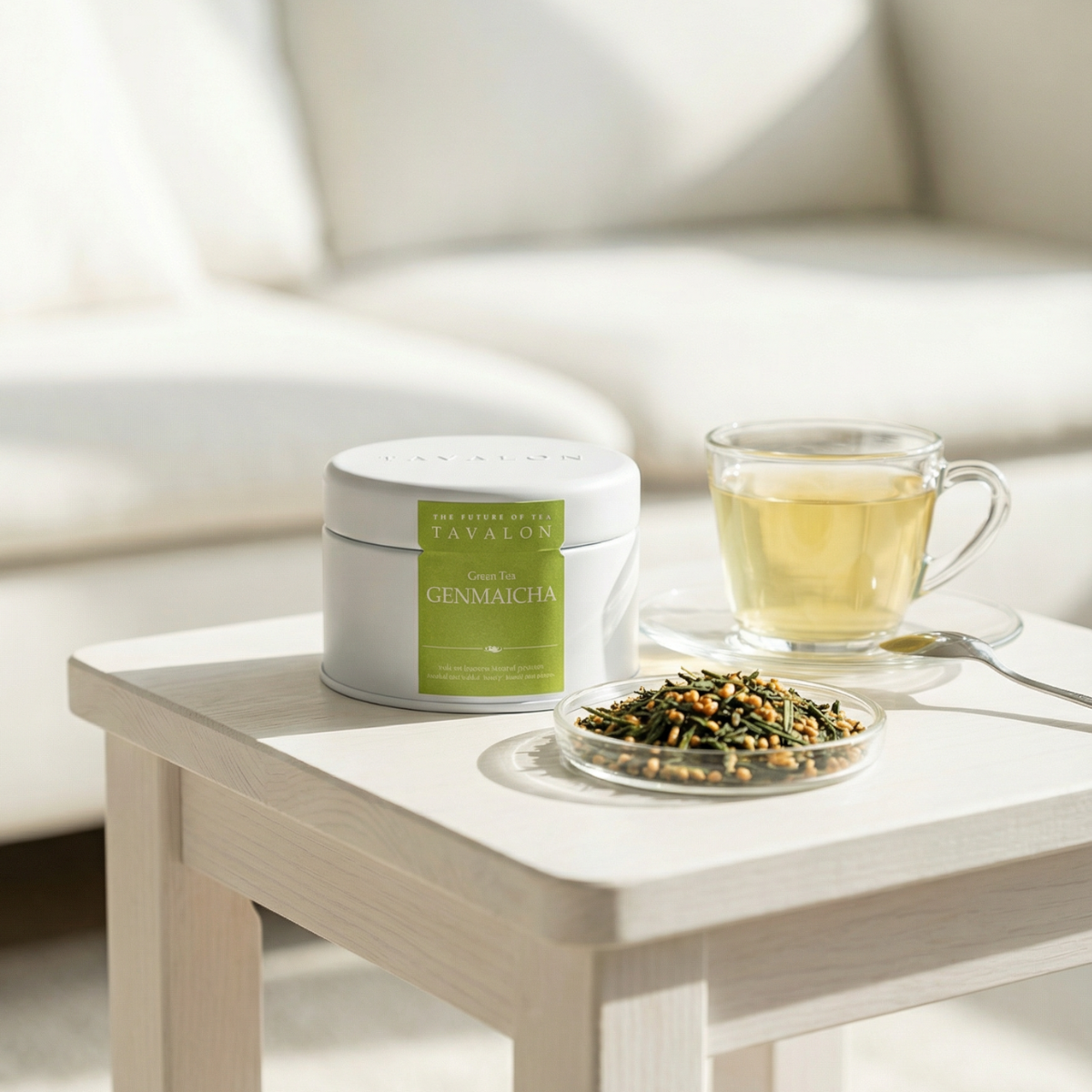 Genmaicha Green Small Tin | Tavalon Tea Australia