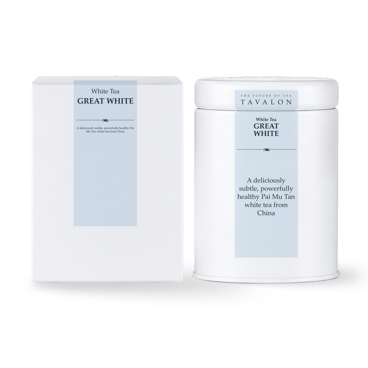 Great White Large Pouch Tin | Tavalon Tea Australia