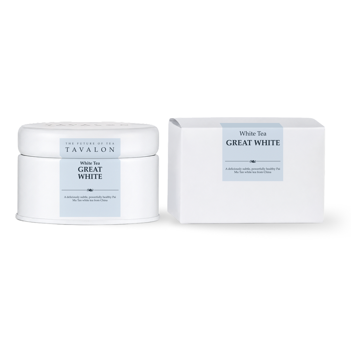 Great White Small Pouch Tin | Tavalon Tea Australia