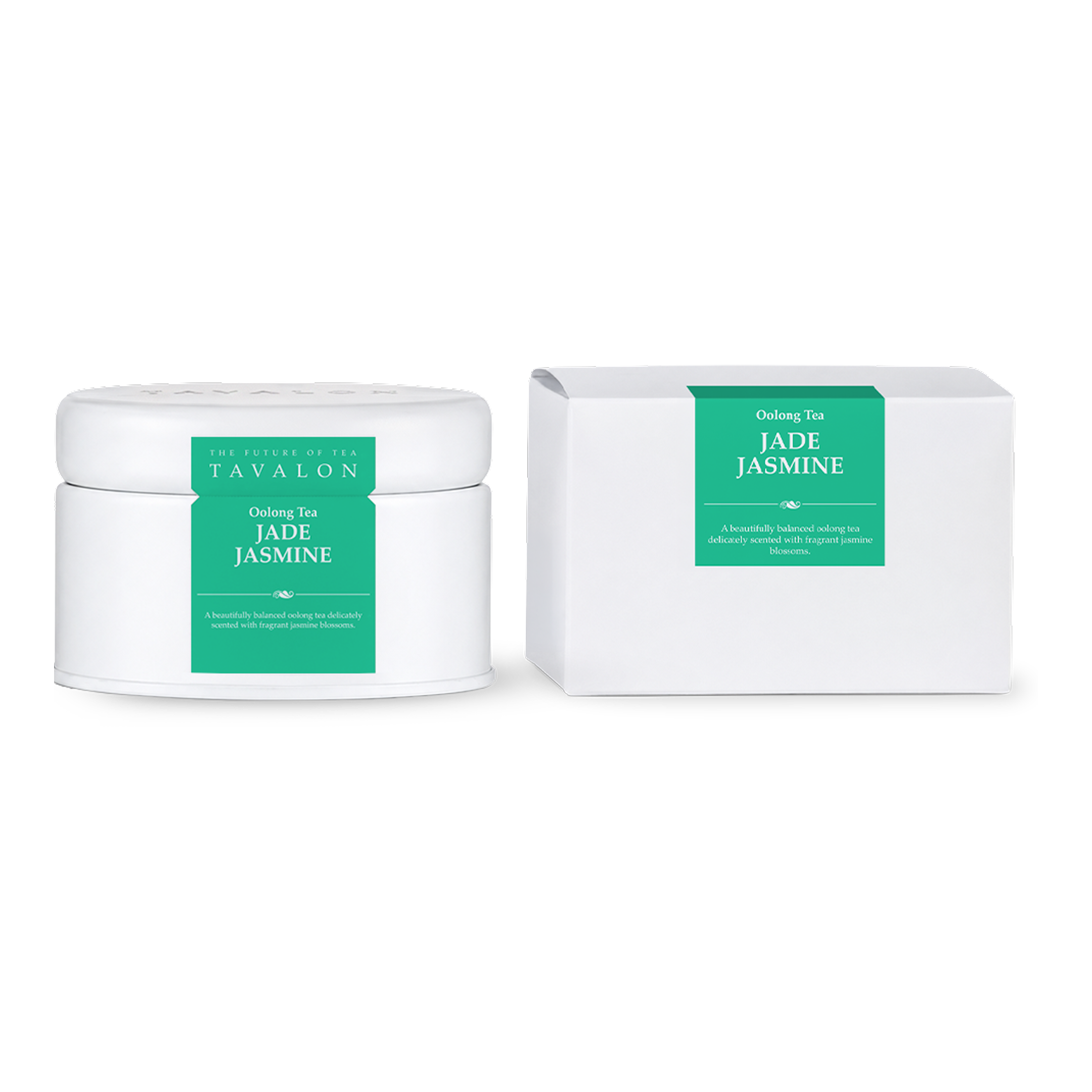 Jade Jasmine Small Tin and Box | Tavalon Tea