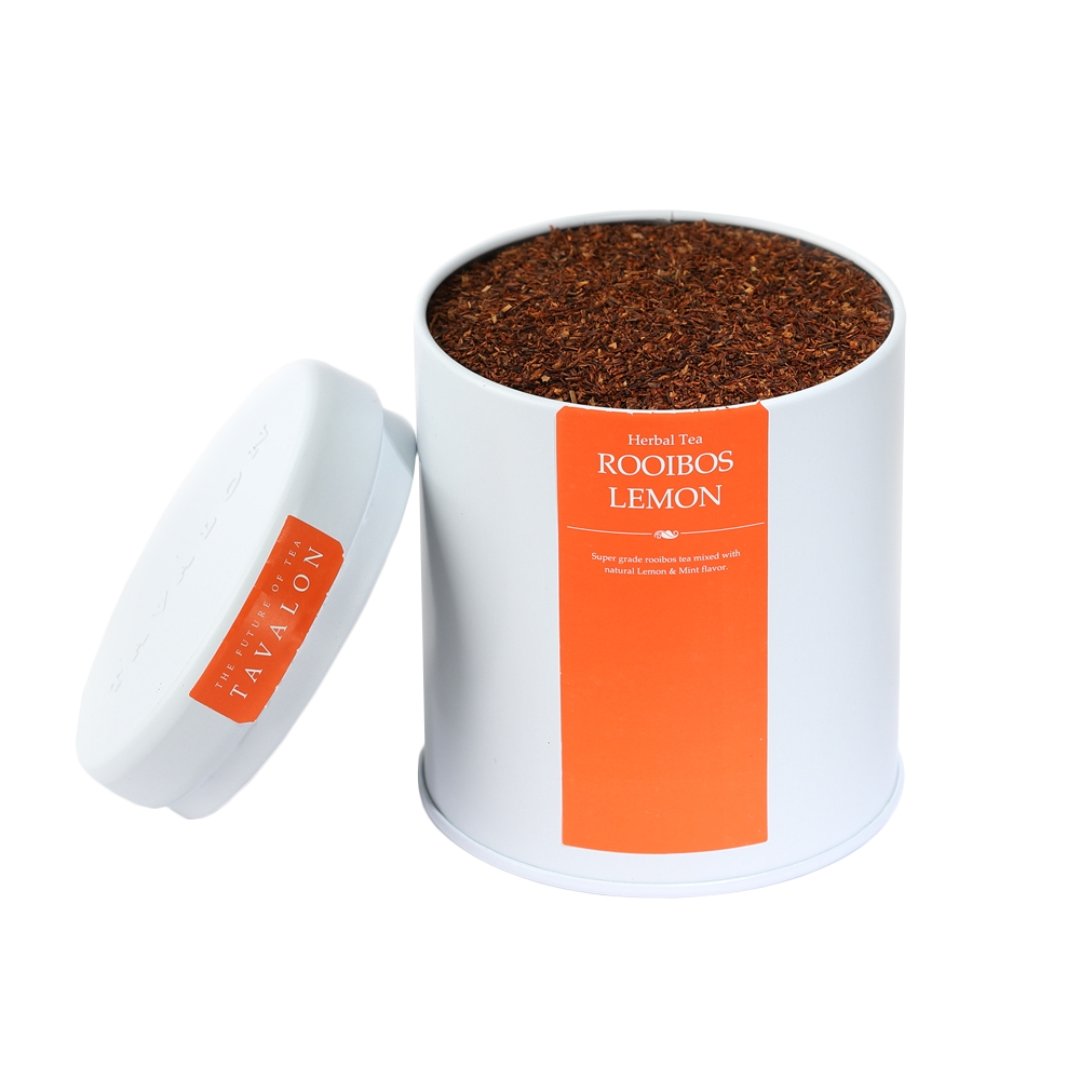 Rooibos Lemon Loose Leaf Large Tin | Tavalon Tea Australia