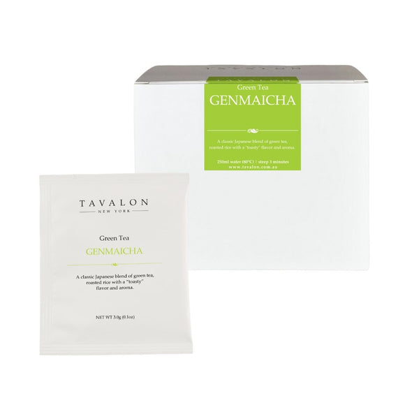 Genmaicha Wrapped Teabags & Package | Tavalon Tea Australia