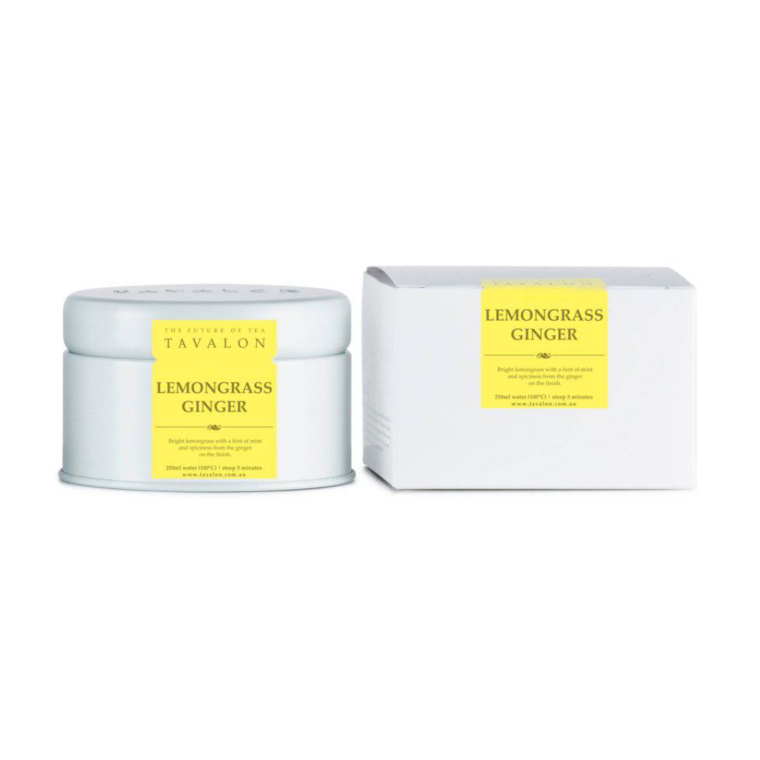 Lemongrass Ginger Small Tin & Package | Tavalon Tea Australia