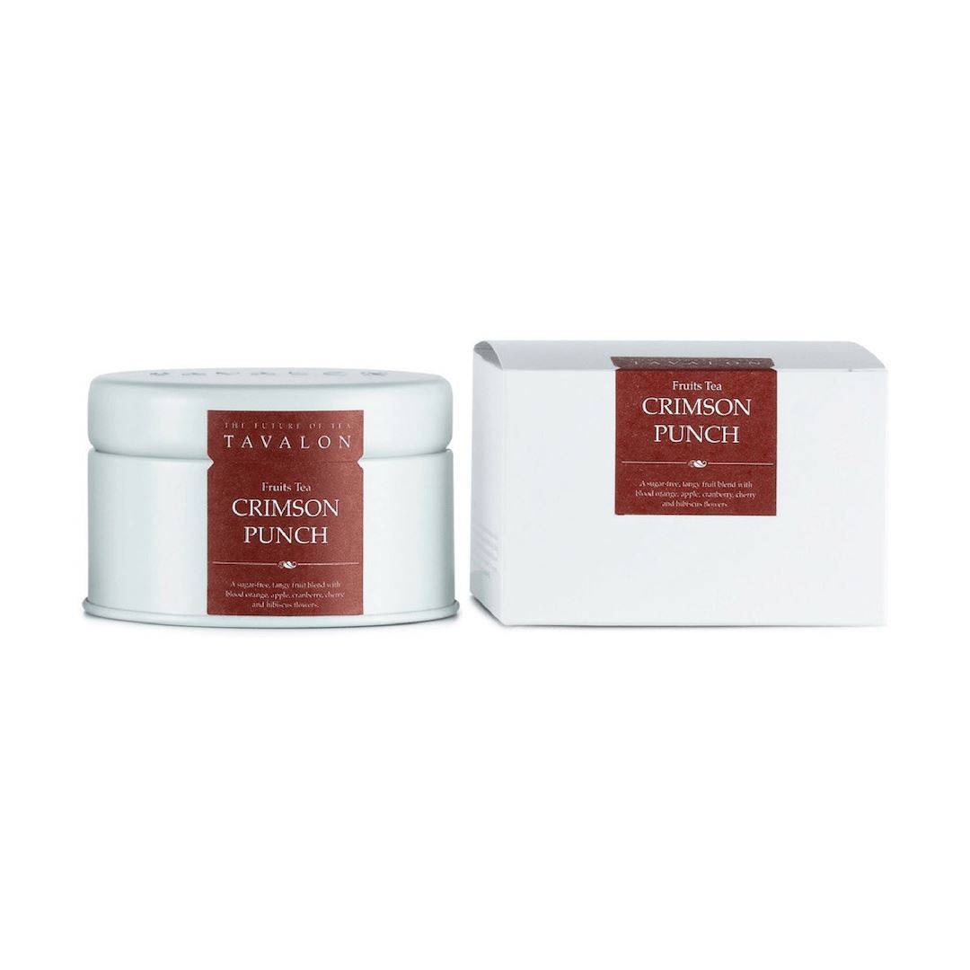 Crimson Punch Small Tin and Package | Tavalon Tea Australia