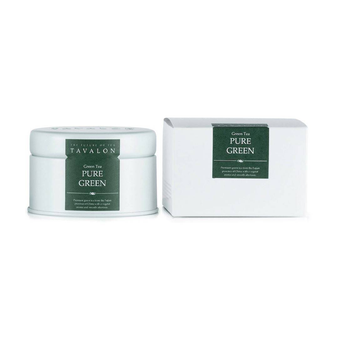Pure Green Small Tin & Package | Tavalon Tea Australia