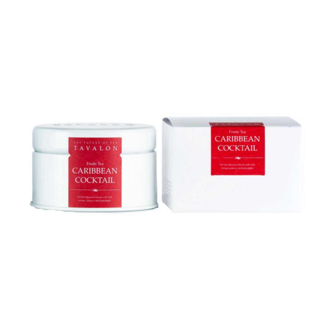 Caribbean Cocktail Small Tin and Package| Tavalon Tea Australia