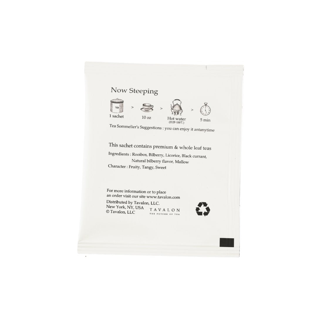 Rooibos Bilberry Teabags Package | Tavalon Tea Australia