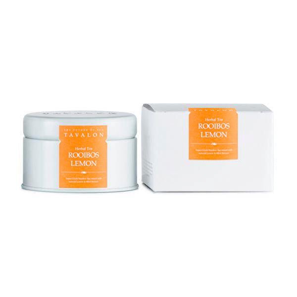 Rooibos Lemon Small Tin & Package | Tavalon Tea Australia